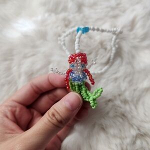 Handmade beaded little mermaid princess charm ( I made it myself)